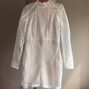MISSGUIDED White Lace Dress NWT